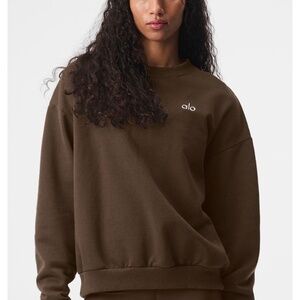 Alo Accolade espresso crewneck sz small